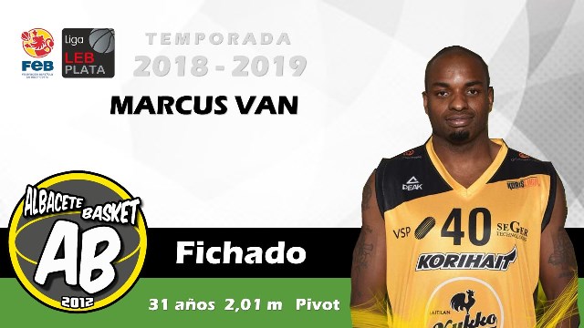 El pívot Marcus Van es nuevo jugador del Arcos Albacete Basket