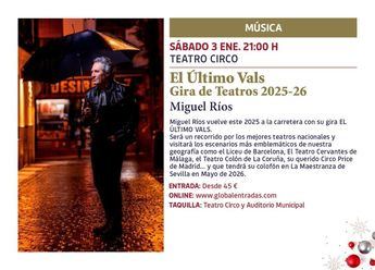 Miguel Ríos regresa a Albacete con El Último Vals en el Teatro Circo