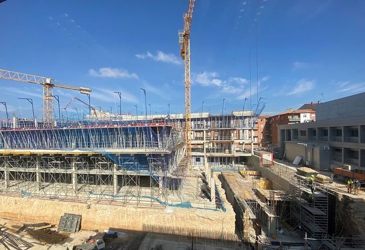 Las obras de ampliación del nuevo Hospital General de Albacete dan otro paso hacia su finalización
