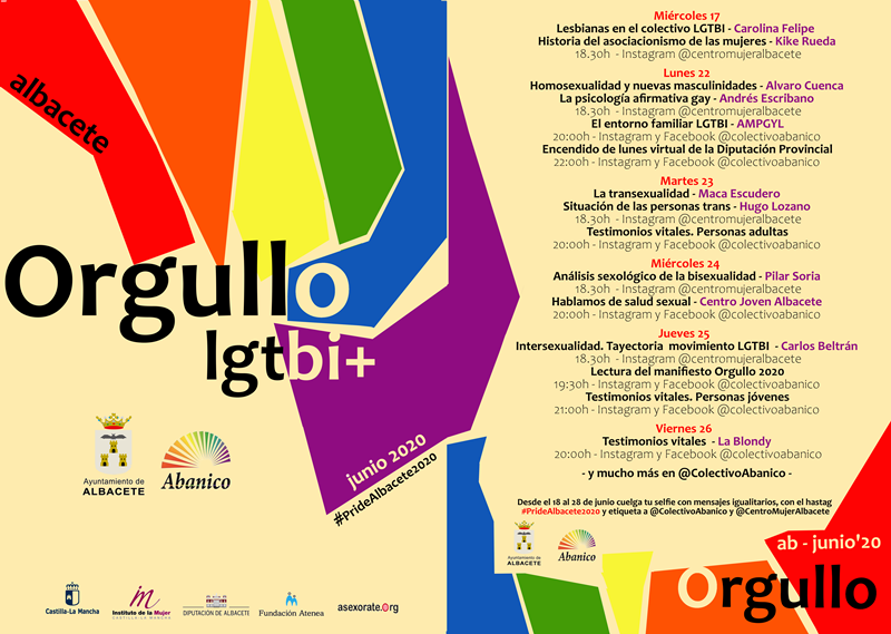 El Orgullo 2020 en Albacete se celebrará online y profundizará en los colectivos del movimiento LGTBI