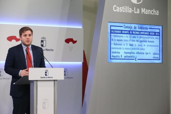 El Gobierno de Castilla-La Mancha aprueba un gasto de 3,6 millones de euros para vacunas dentro del calendario infantil
