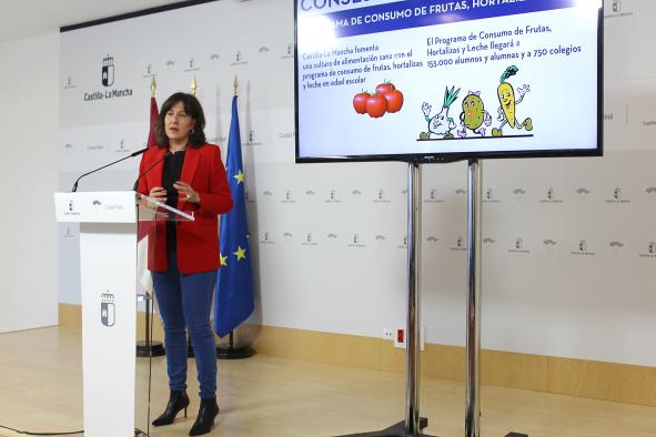 Castilla-La Mancha fomenta un programa de consumo de frutas, hortalizas y leche en edad escolar