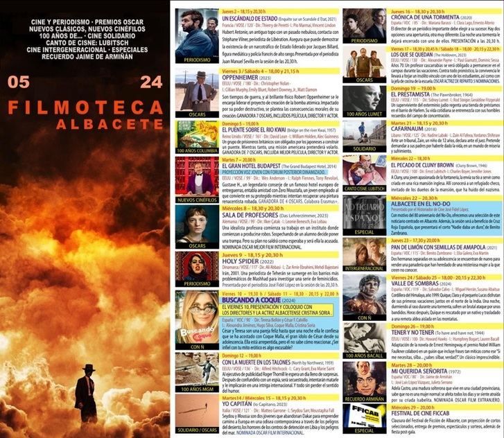 El ciclo 'El periodismo en el cine' se desarrollará durante el mes de mayo en la Filmoteca de Albacete