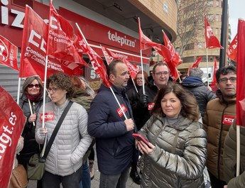 CCOO y UGT denuncian a la empresa por vulnerar derechos laborales en huelga de Telepizza en Albacete