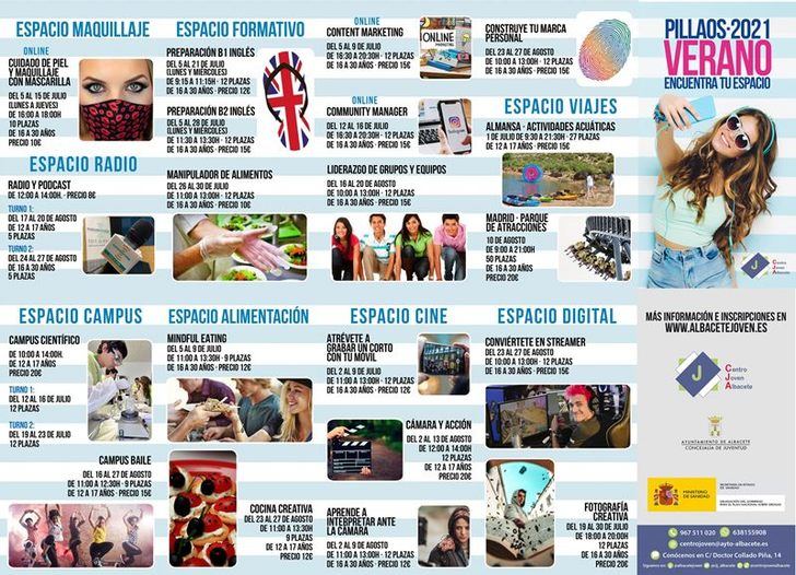 El programa ‘Pillaos Verano 2021’ del Ayuntamiento de Albacete incluye más de 20 actividades y casi 300 plazas