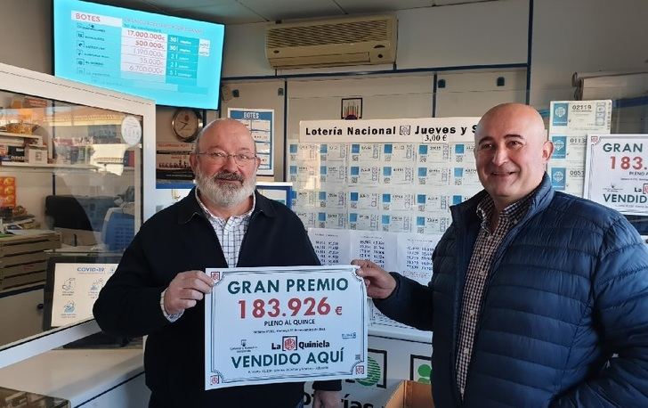 184.000 euros de premio para un acertante de Albacete que hizo el pleno al 15 en La Quiniela