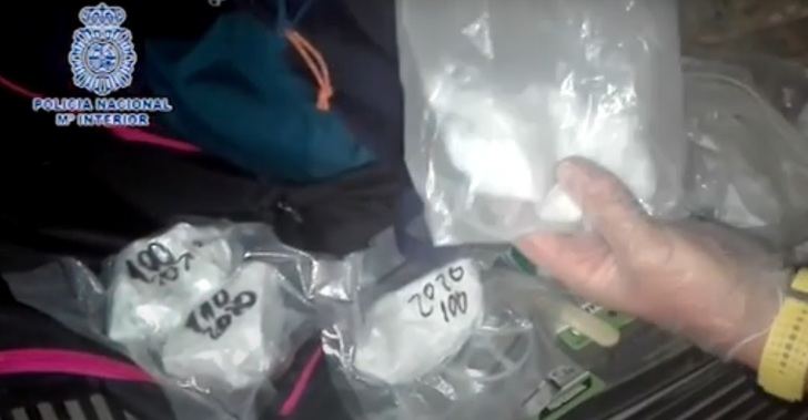 Imágenes de la droga encontrada durante las detenciones.