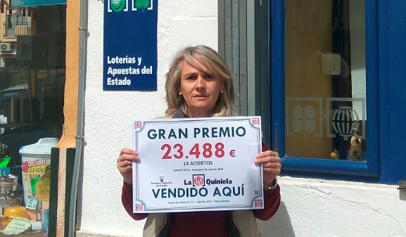 Imagen del premio que ha dado este punto de venta de Villarrobledo.