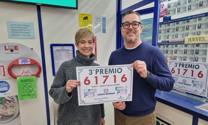 Vendido en Albacete el tercer premio de la Lotería de este sábado