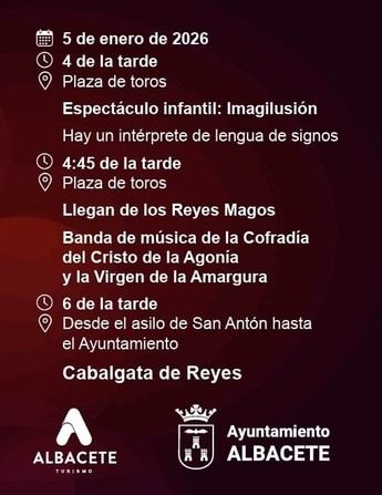 El Ayuntamiento de Albacete mantiene el acto de la Plaza de Toros con la llegada de los Reyes Magos y la Cabalgata