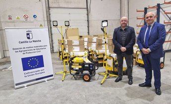 El Gobierno de Castilla-La Mancha entrega 28 equipos electrógenos y bombas para inundaciones a Protección Civil
