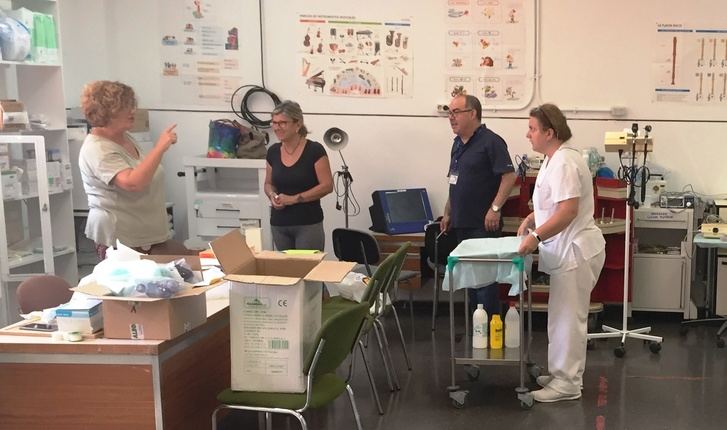 El puesto de atención a urgencias médicas del SESCAM en la Feria de Albacete cumple 10 años