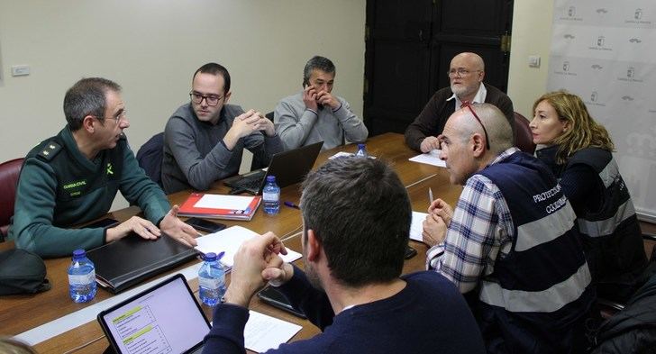 Reunión en Albacete para tener todo previsto tras la activación del METEOCAM por el aviso rojo por nevadas