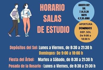 Los estudiantes podrán utilizar la sala de estudio de los Depósitos del Sol (Albacete) este domingo día 7