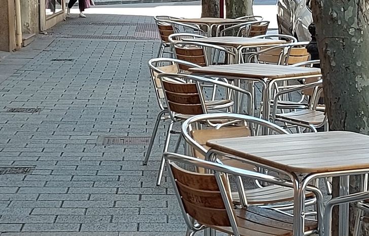 Una terraza en Albacete los primeros días de desescalada.