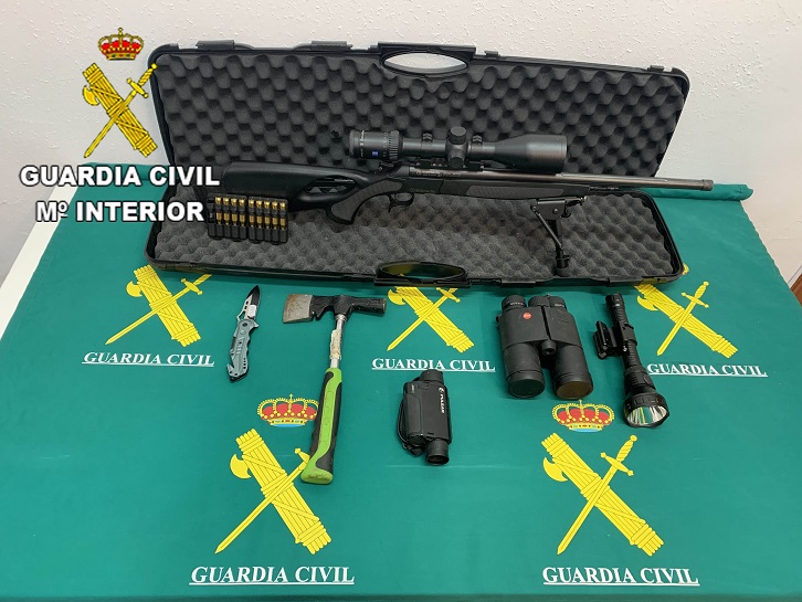 La Guardia Civil denuncia a una persona por varias infracciones relacionadas con el furtivismo en Torija (Guadalajara)