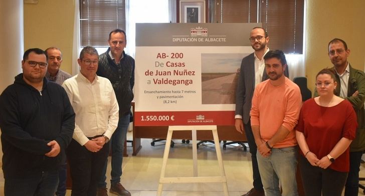 La Diputación de Albacete invierte 1,5 millones de euros para arreglar la carretera de Casas de Juan Núñez a Valdeganga