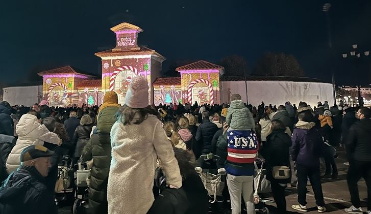 Una imagen del videomapping de la pasada Navidad