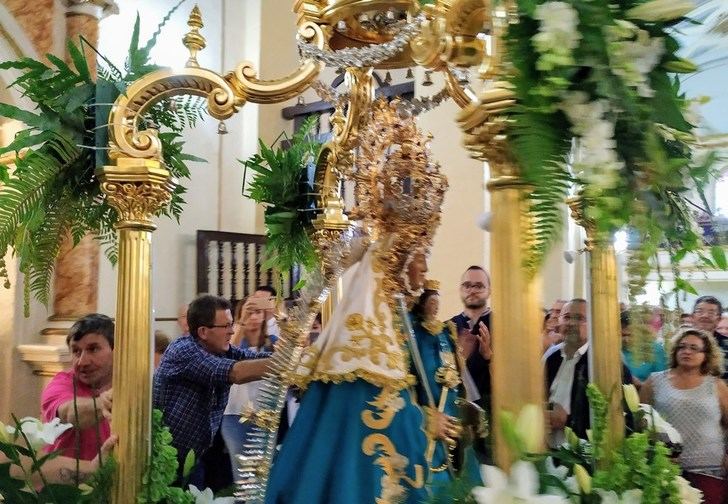 La lluvia no impidió el traslado de la Virgen de Cortes desde su santuario a Alcaraz